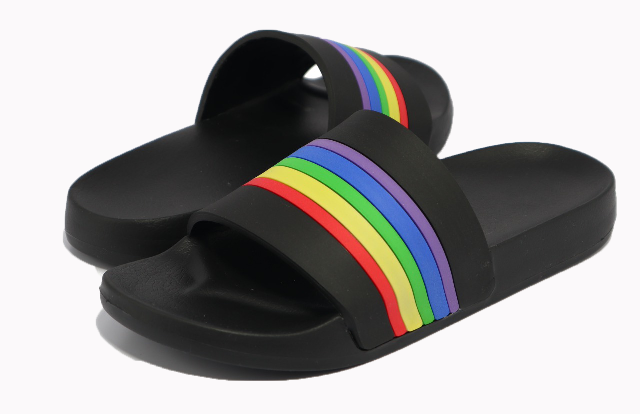 Slide Pride Rainbow Negro B.A.