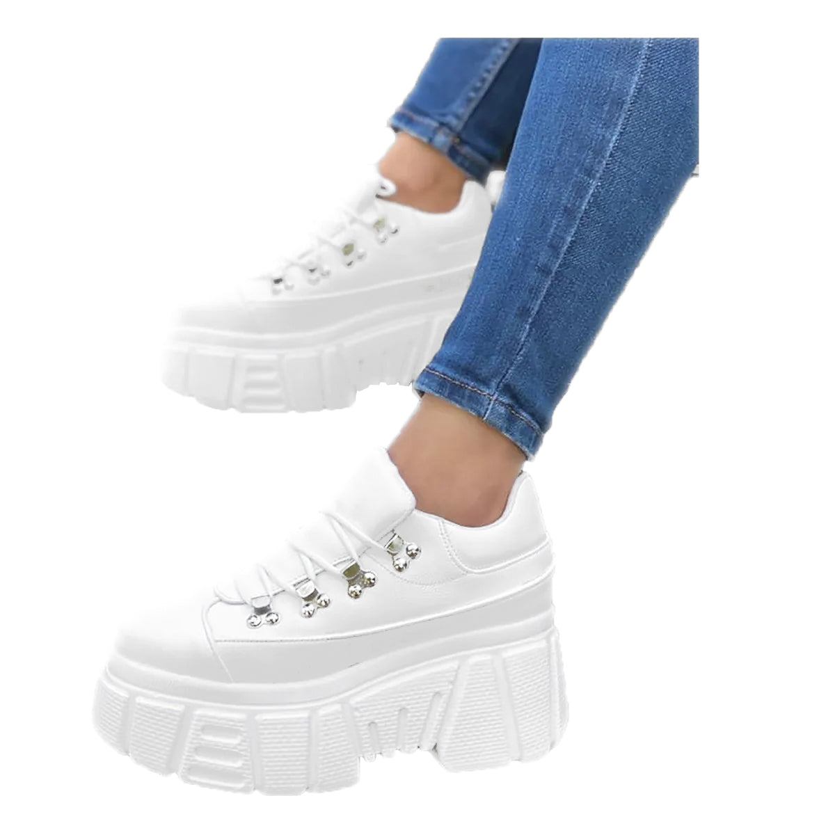 Women's Chunky White Tennis Kit + Laces Kit