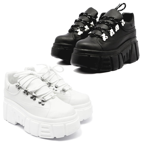 Set Chunky Sneaker All White & All Black